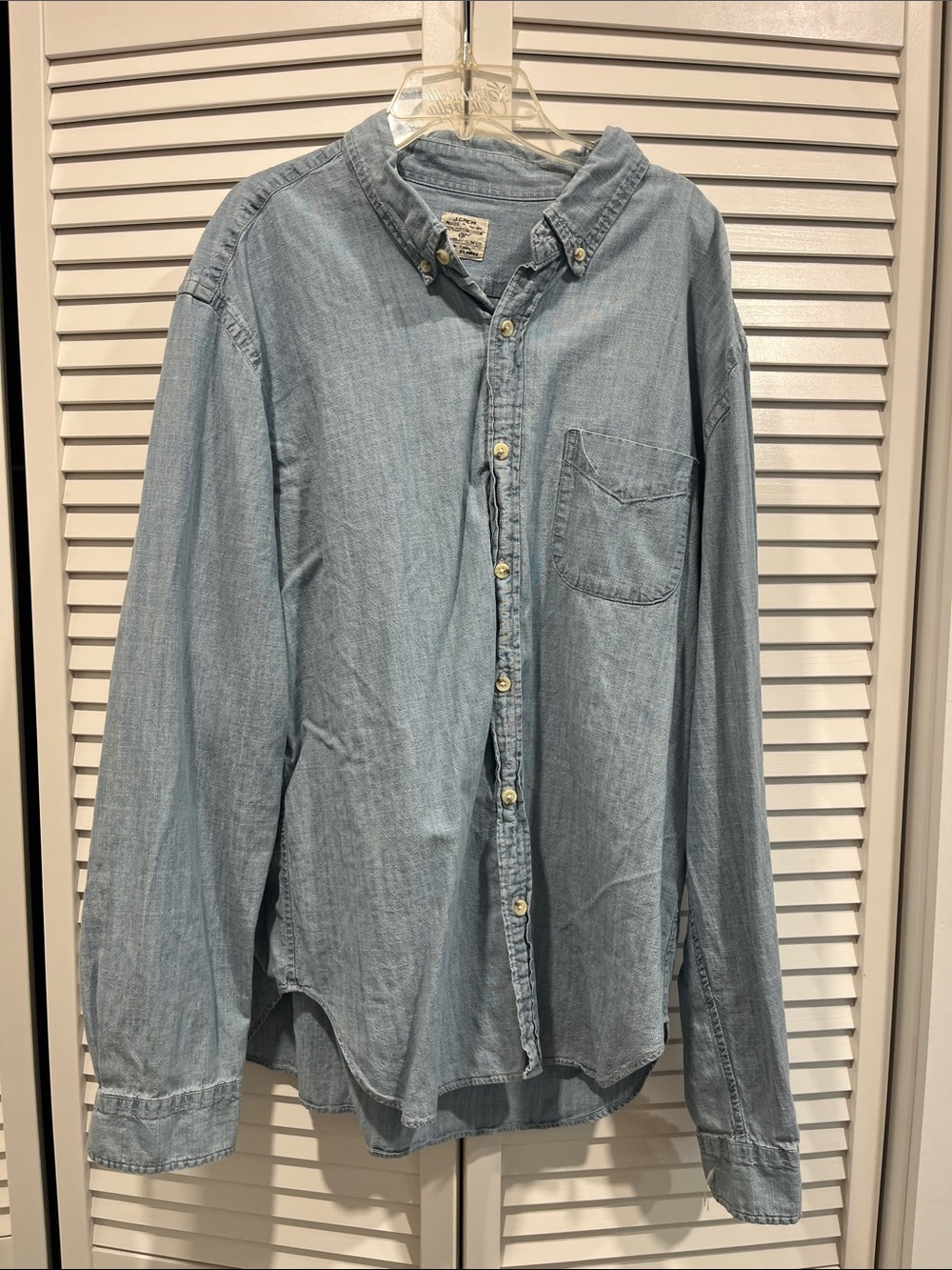 J. Crew Light Blue Denim Button-Down Shirt